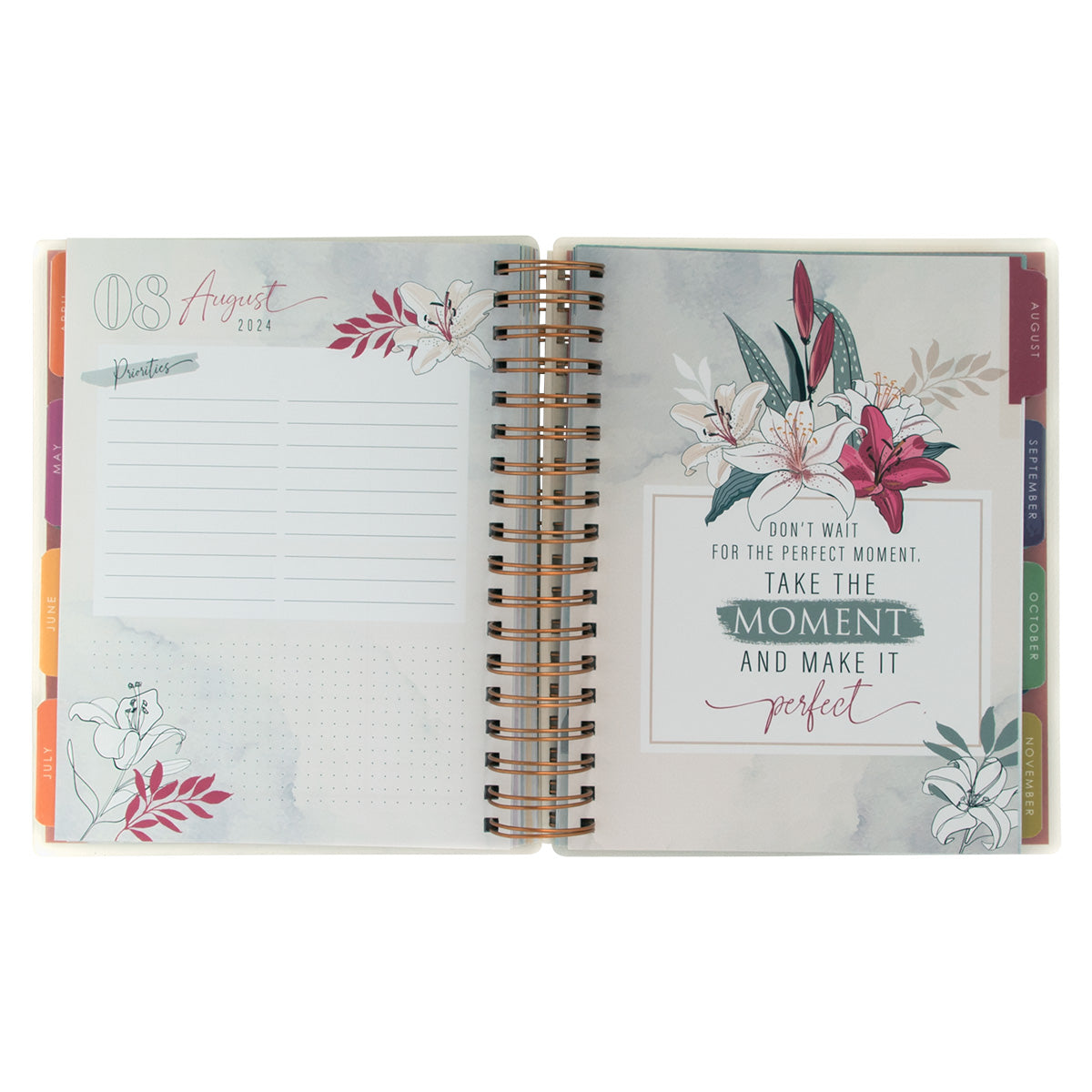 2024 Diary - 18-Month Planner for Women - Delight Yourself - Wire-bound