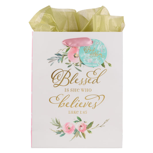 Blessed Mom Medium Gift Bag With Gift Tag